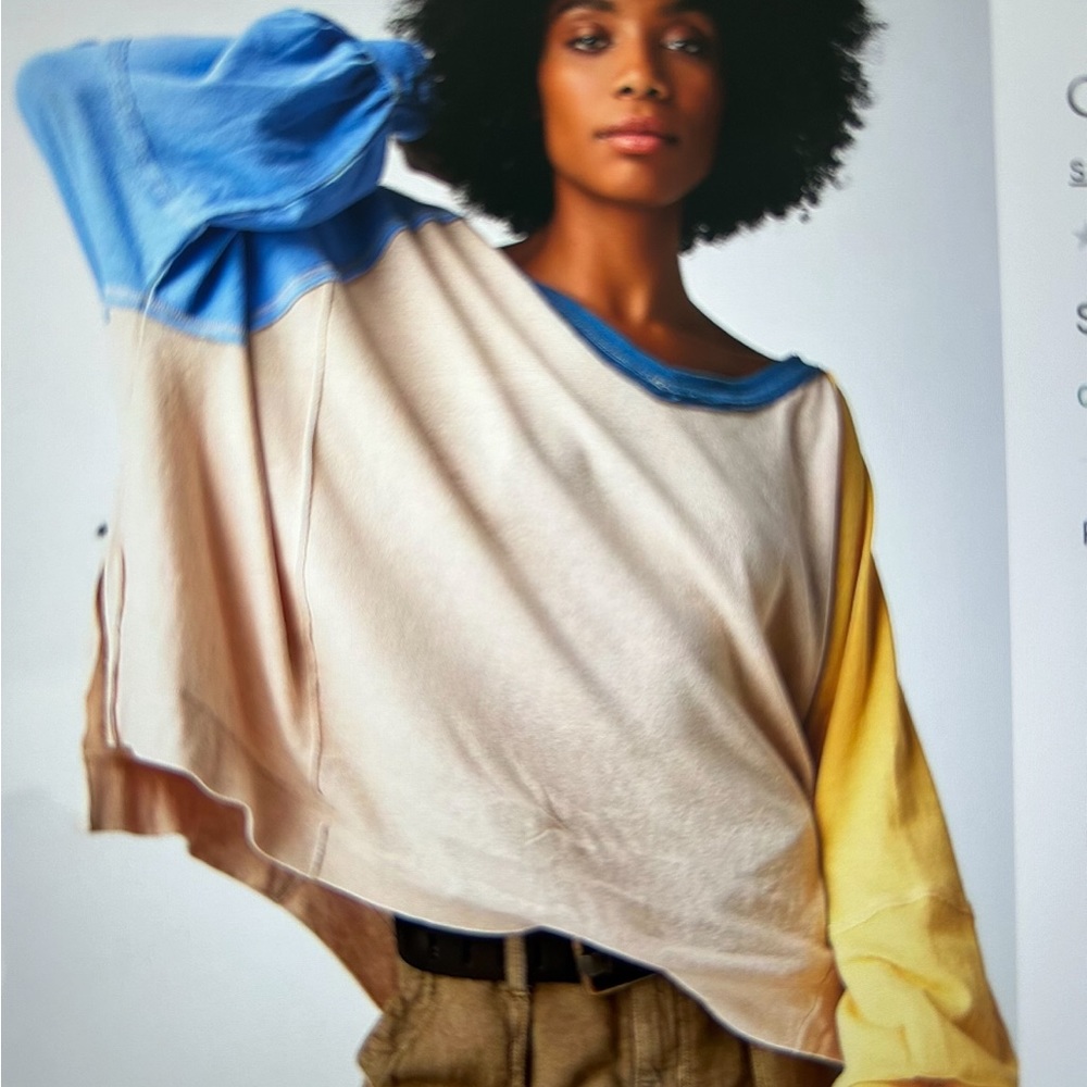 Free People We the Free Care Tri Colored Tee.